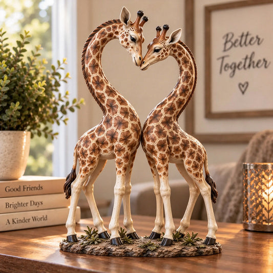 Better Together – Giraffe Heart Sculpture 🦒♡🦒