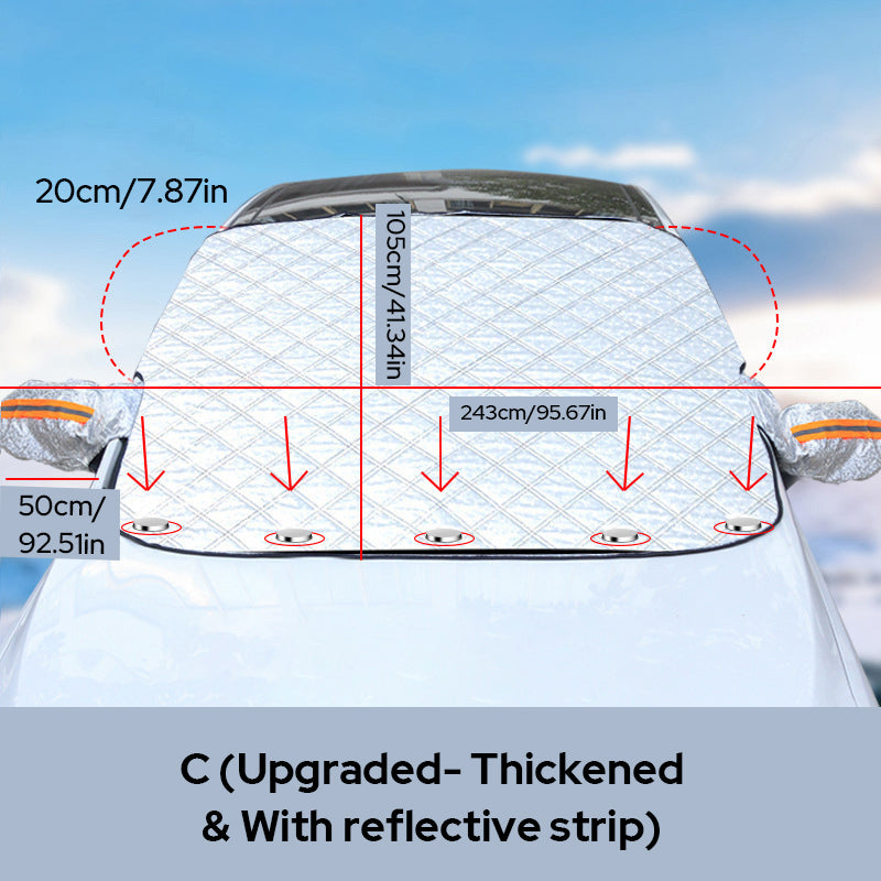 🚗 Front Windshield Cover – All-Season Protection, Frost Protection & Premium Quality – Perfect for Cars, Vans, and SUVs ❄️☀️