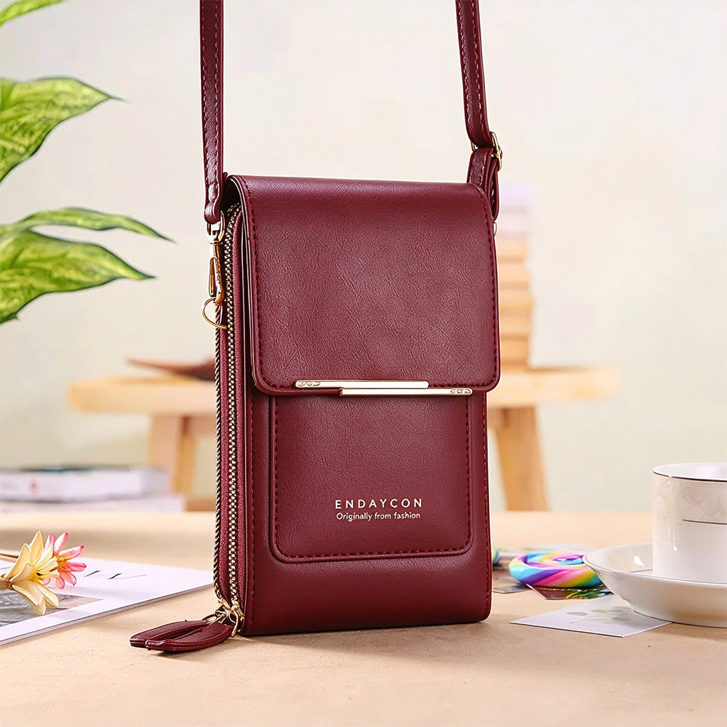 👜 📱 Simple and elegant women's touchscreen crossbody phone wallet