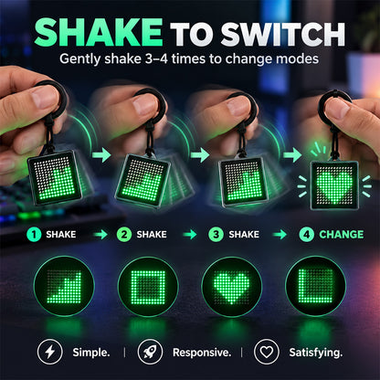 TYII™ FLOW – Interactive Pixel Keychain with Flowing Light Effects