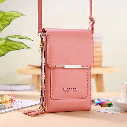 👜 📱 Simple and elegant women's touchscreen crossbody phone wallet
