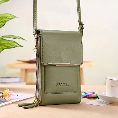 👜 📱 Simple and elegant women's touchscreen crossbody phone wallet
