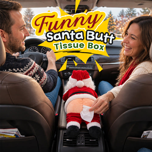 🎅 Hilarious Santa Claus Rear Tissue Box Cover 🍑