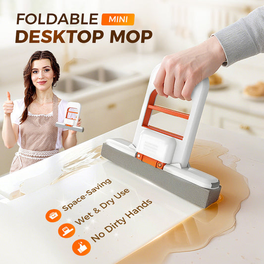 ✨ Foldable Mini Mop — No-Mess Squeeze, Wipes Any Surface