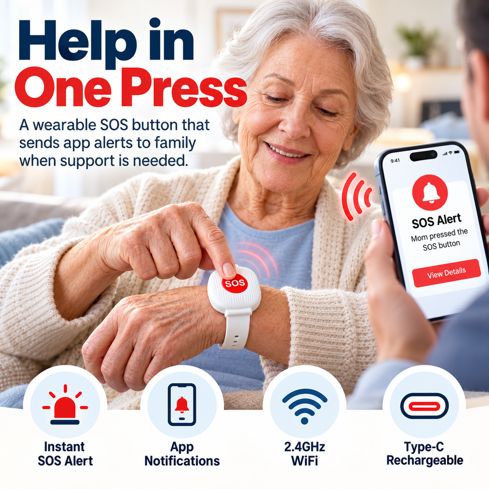 Emergency bracelet with SOS button for the elderly – Tyiimax.co.uk