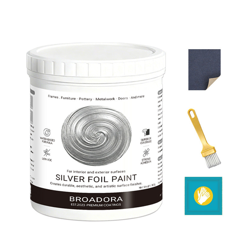🎨 Water-Based Metallic Silver Paint for Metal Renovation