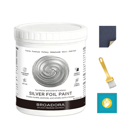 🎨 Water-Based Metallic Silver Paint for Metal Renovation