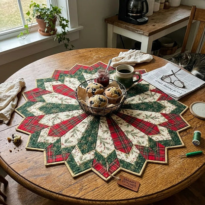 ✨ Quilting-Schablonenset „Holiday Star“ für Tischläufer