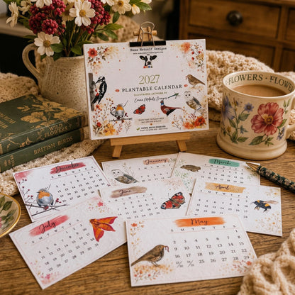 🌱Plantable Wildflower Calendar 2027 – Seed Paper Desk Calendar🌸