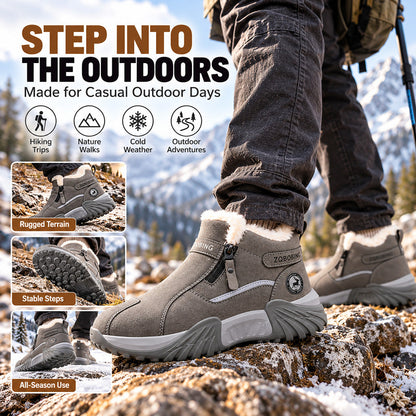 TYII™ Unisex Winter Fleece-Lined Ankle Boots – Warm Non-Slip Snow Boots