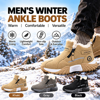 TYII™ Unisex Winter Fleece-Lined Ankle Boots – Warm Non-Slip Snow Boots