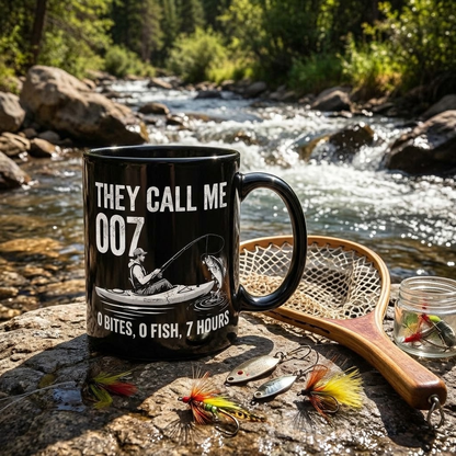 They Call Me 007 Funny Fishing Mug