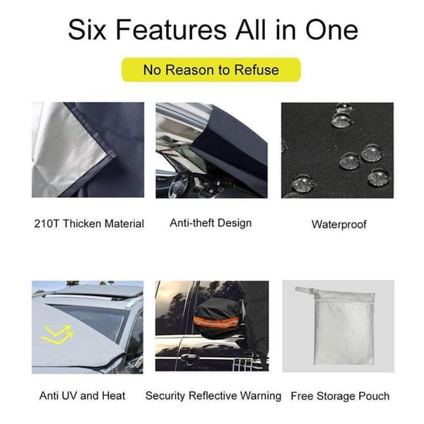 ⏰Windshield Anti-Snow & Anti-Frost Cover with Mirror Protection – Ready-to-Drive in Any Weather!