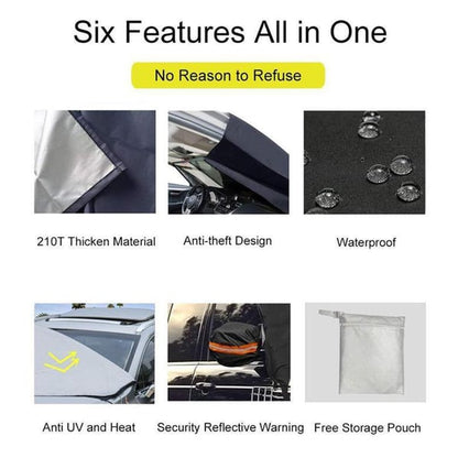 ⏰Windshield Anti-Snow & Anti-Frost Cover with Mirror Protection – Ready-to-Drive in Any Weather!