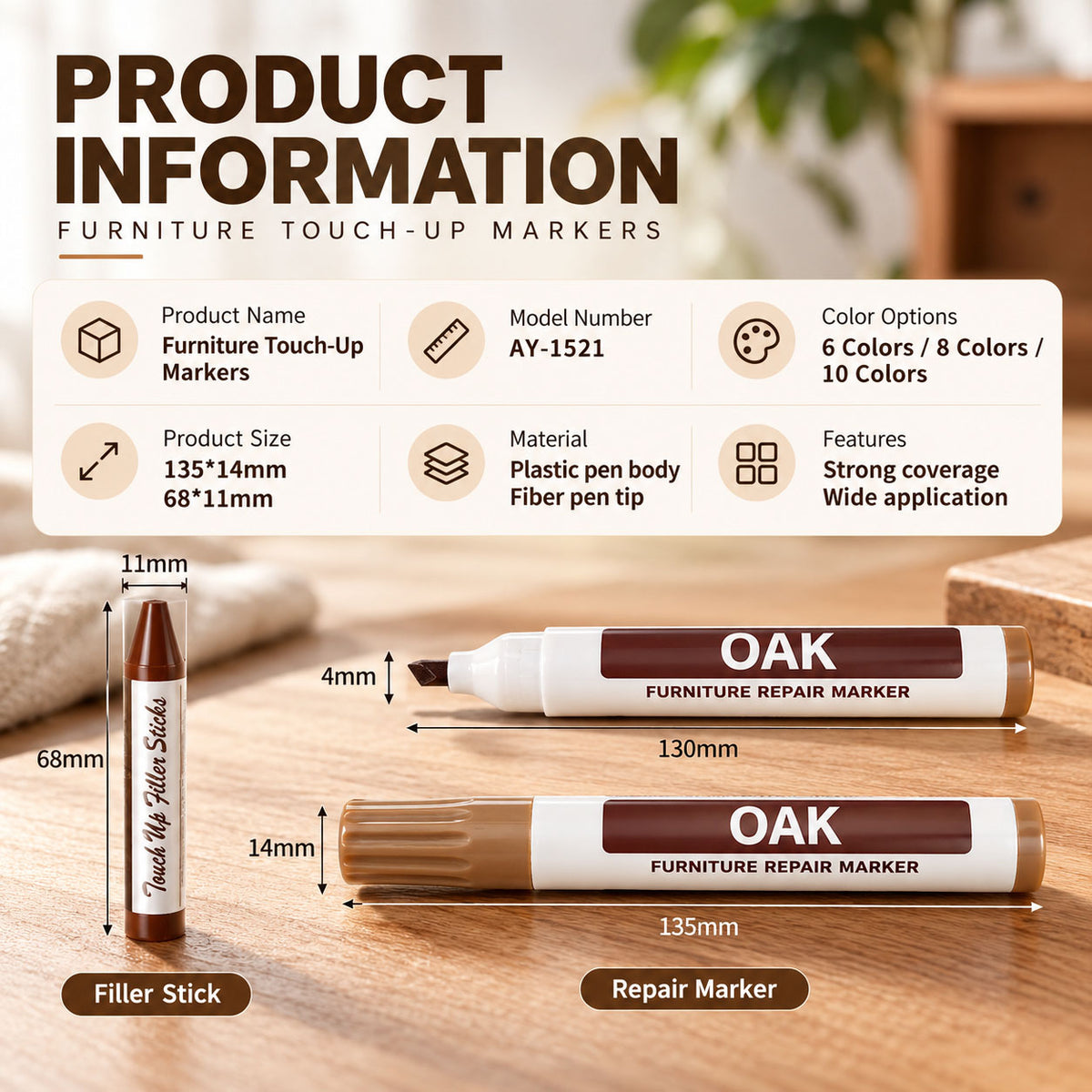 Wooden Furniture Repair Markers