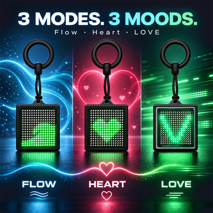 TYII™ FLOW – Interactive Pixel Keychain with Flowing Light Effects
