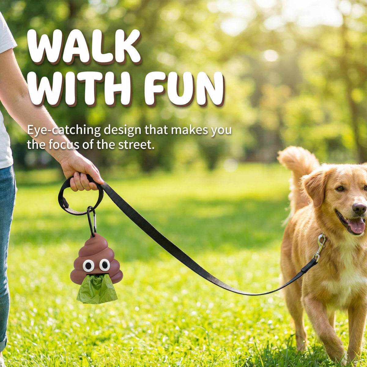 🐶🐾 Dog Poop Bag Dispenser for the Leash – Sturdy & Practical Bag Holder
