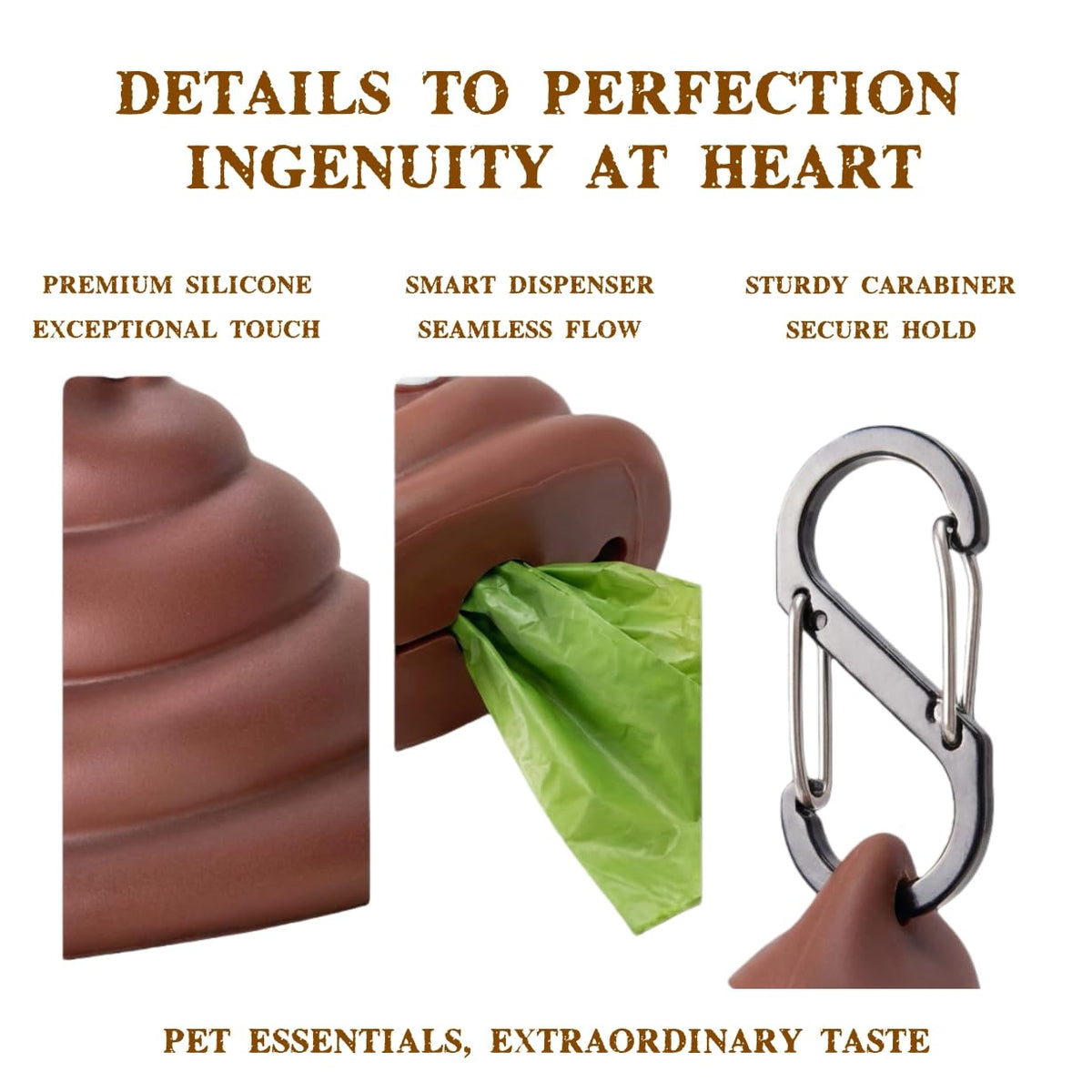 🐶🐾 Dog Poop Bag Dispenser for the Leash – Sturdy & Practical Bag Holder