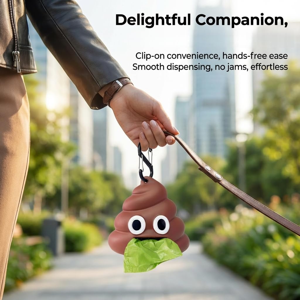 🐶🐾 Dog Poop Bag Dispenser for the Leash – Sturdy & Practical Bag Holder