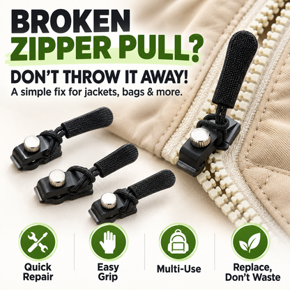 🔧 Zipper Pull Replacement Kit – Fix Broken Zipper Tabs in Minutes ✨