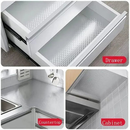 🔥Kitchen Wallpaper Oil Proof Sticker Aluminum Foil Backsplash Self