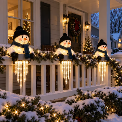 ⛄ WinterGlow Snowman Icicle Light Decor