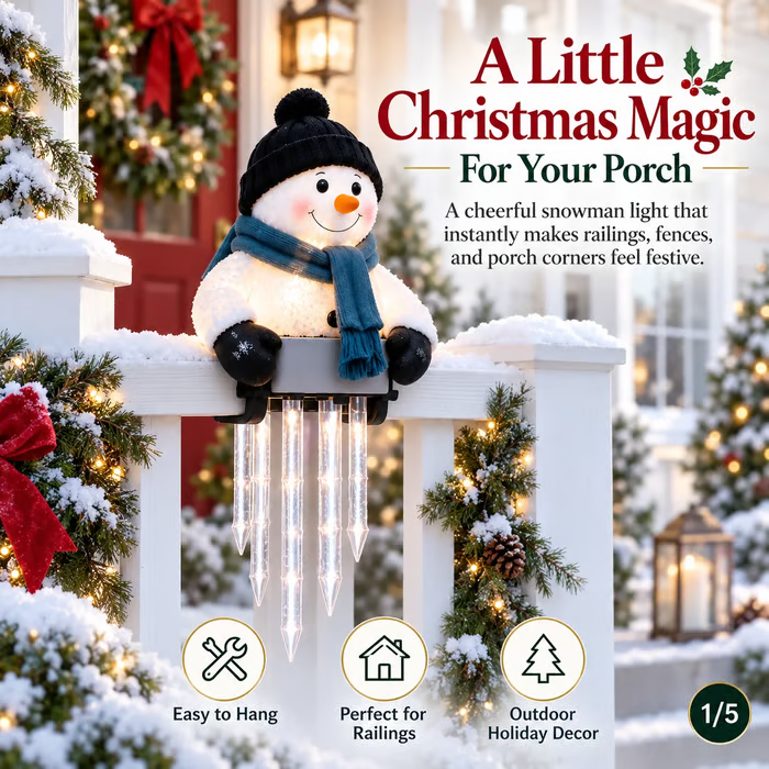 ⛄ WinterGlow Snowman Icicle Light Decor