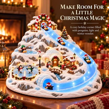 🐧❄️Penguin Christmas Sliding Village – Animated Penguins & Glowing Winter Wonderland🎄✨
