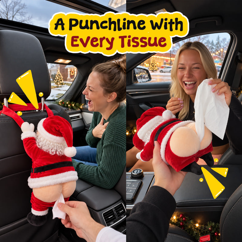 🎅 Hilarious Santa Claus Rear Tissue Box Cover 🍑