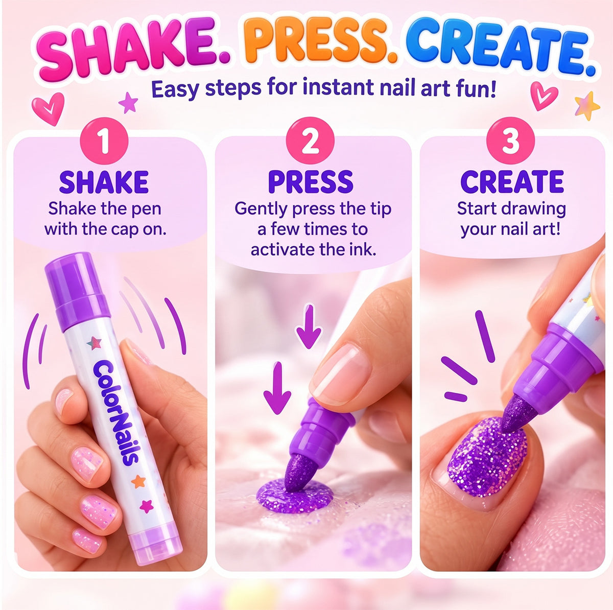 Nail Art Markers – 12-Colour Pens for DIY Nail Art & Manicures