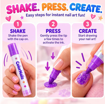 Nail Art Markers – 12-Colour Pens for DIY Nail Art & Manicures