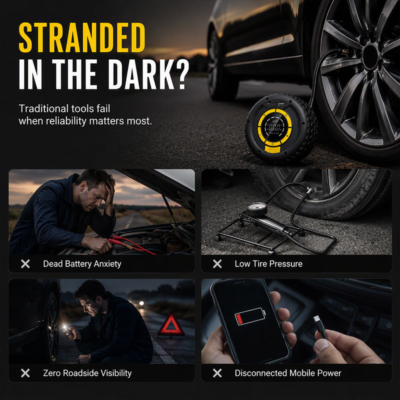 ⏳🔥LIMITED-TIME 50% OFF! ⏰ 2-in-1 Jump Starter + Tire Inflator 🔋 — Powerful, Compact and Reliable Portable Air Compressor ⚡ Ideal for Roadside Emergencies 🛠️