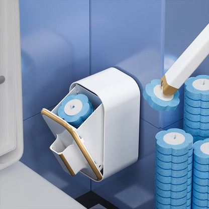 Wall-Mounted Disposable Toilet Brush Set