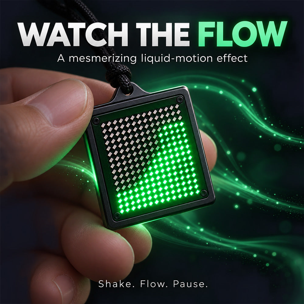 TYII™ FLOW – Interactive Pixel Keychain with Flowing Light Effects