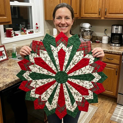 ✨ Quilting-Schablonenset „Holiday Star“ für Tischläufer