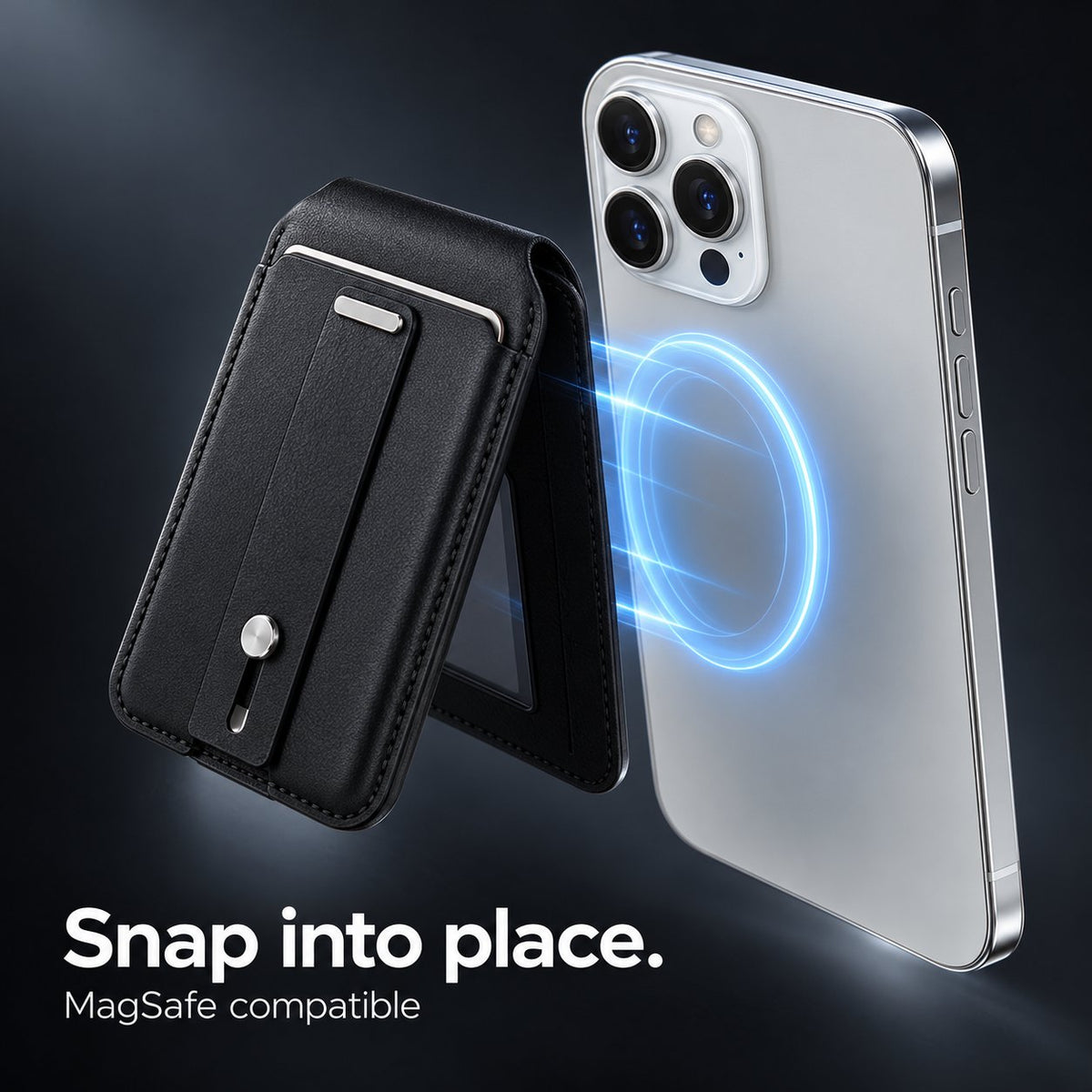 Magnetic Wallet Card Holder with Built-in Locator – Works with Apple Find My, RFID Blocking & MagSafe Stand 📱💳