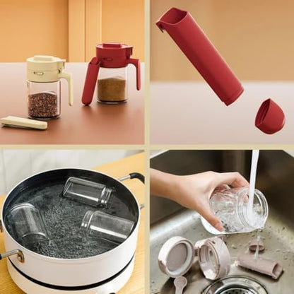 Multifunctional Spice Storage Box – Salt & Pepper Shakers, Kitchen Spice Organizer