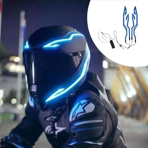 Motorcycle Helmets - 0.5mm Bicycle Helmet Strip LED Helmet Light Flexible Safety Sticker Rechargeable LED Helmet Strip for Riding, Night Visibility, Motorcycling, Cycling