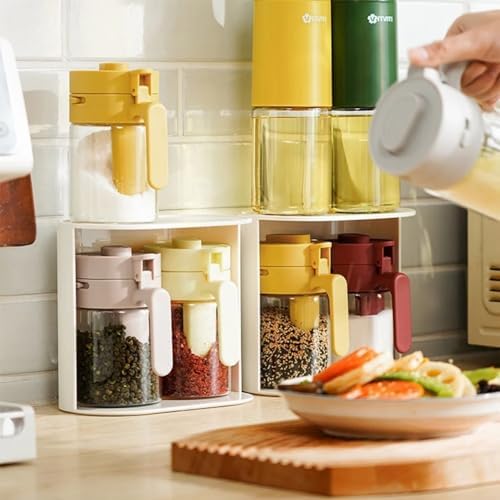 Multifunctional Spice Storage Box – Salt & Pepper Shakers, Kitchen Spice Organizer