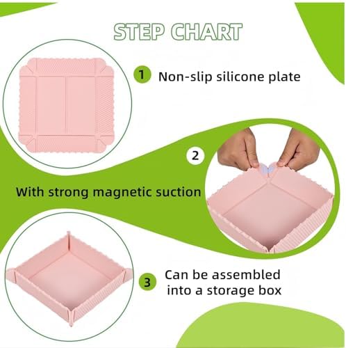Magnetic Folding Silicone Tray – Collapsible Snack Container, Fruit Holder and Heat-Resistant Mat