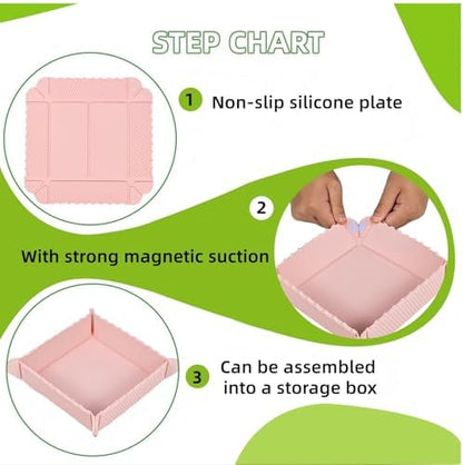 Magnetic Folding Silicone Tray – Collapsible Snack Container, Fruit Holder and Heat-Resistant Mat