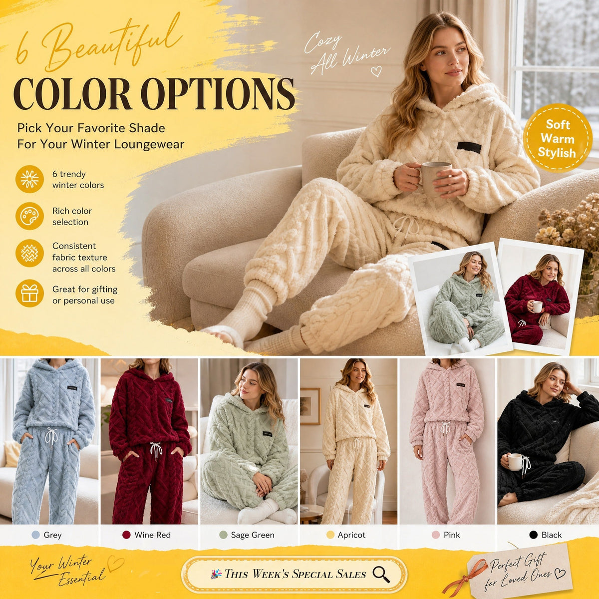 🍂 Embossed Geometric Plush Set – Timeless Comfort & Effortless Style For Every Occasion🍂