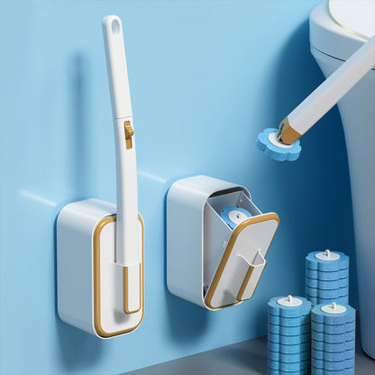 Wall-Mounted Disposable Toilet Brush Set