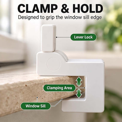 Portable Window Restrictor – Simple Window Stopper for Secure Ventilation & Fresh Air