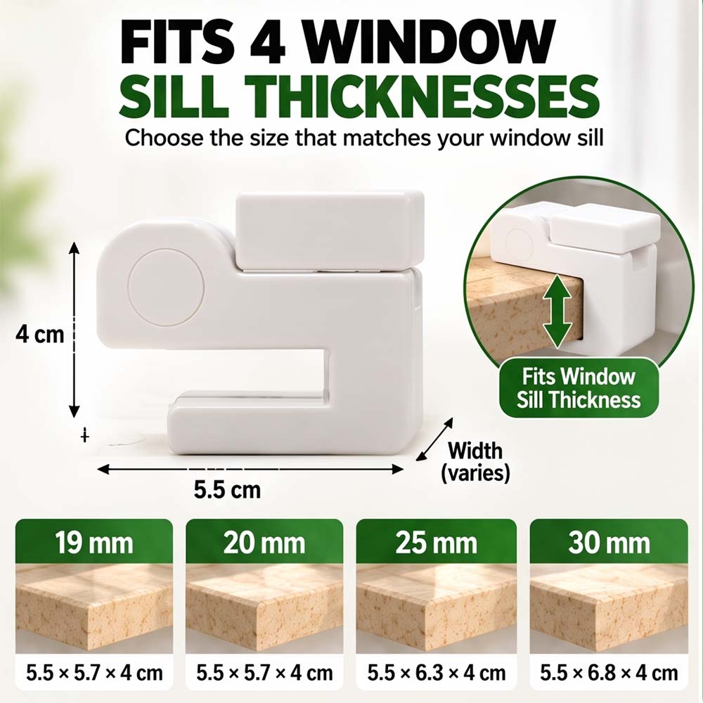 Portable Window Restrictor – Simple Window Stopper for Secure Ventilation & Fresh Air