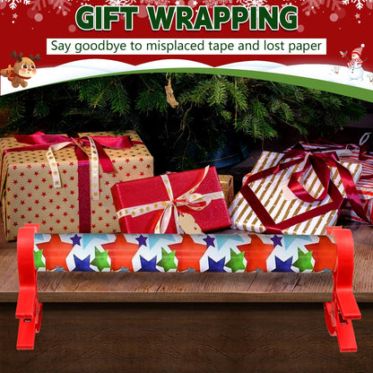 2 x wrapping paper cutters, wrapping paper clips with tape dispenser