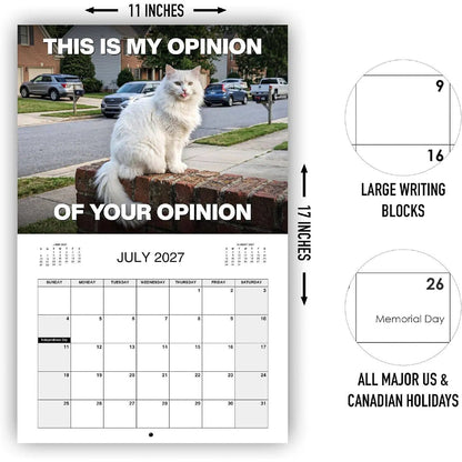Tyiimax™ 2027 Pissed-Off Cats Calendar