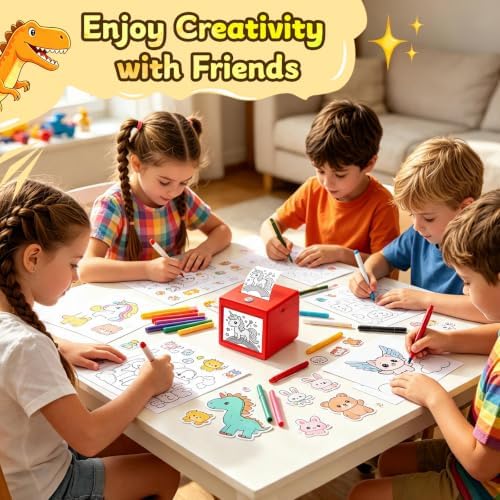 AI Voice Sticker Printer for Kids – Inkless Portable Mini Sticker Maker