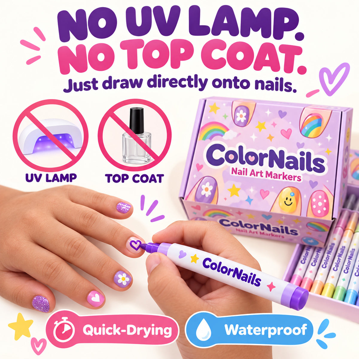 Nail Art Markers – 12-Colour Pens for DIY Nail Art & Manicures
