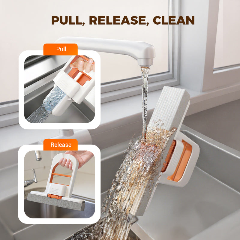 ✨ Foldable Mini Mop — No-Mess Squeeze, Wipes Any Surface